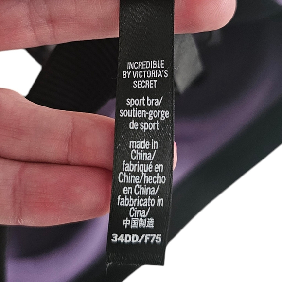 Incredible by Victoria Secret Purple Pushup Sports Bra 34DD / F75 - Picture 5 of 8